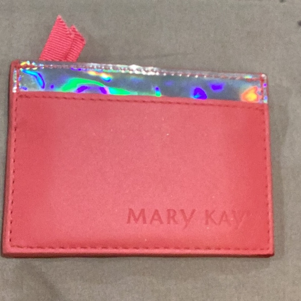 Mary Kay card holder with mirror. New mirror has plastic protective on it